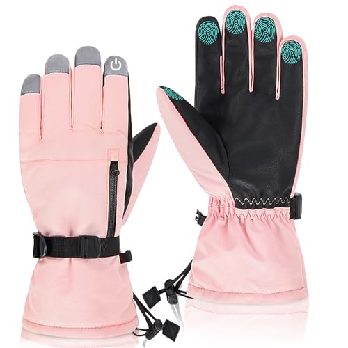 Durio Skihandschuhe für Herren und Damen Wasserdicht rutschfest Winter, Sport Winterhandschuhe zum Skifahren Snowboarden Fahrrad Laufen Klettern Wandern für Eltern-Kind-Outdoor Rosa S Durio Skihandschuhe für Herren und Damen Wasserdicht rutschfest Winter, Sport Winterhandschuhe zum Skifahren Snowboarden Fahrrad Laufen Klettern Wandern für Eltern-Kind-Outdoor Rosa S von Durio