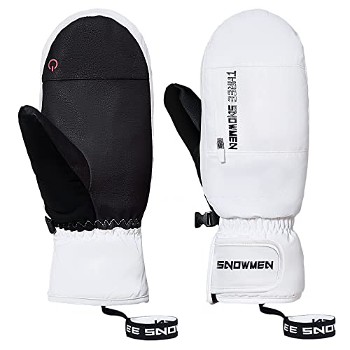 Durio wasserdichte Handschuhe Damen Herren Fäustlinge Touchscreen Skihandschuhe Winterhandschuhe für Laufen Skifahren Wandern Motorrad Radfahren Weiß 1 M Durio wasserdichte Handschuhe Damen Herren Fäustlinge Touchscreen Skihandschuhe Winterhandschuhe für Laufen Skifahren Wandern Motorrad Radfahren Weiß 1 M von Durio