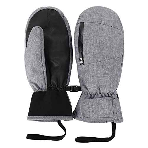 Durio wasserdichte Handschuhe Damen Herren Fäustlinge Touchscreen Skihandschuhe Winterhandschuhe für Laufen Skifahren Wandern Motorrad Radfahren Grau M Durio wasserdichte Handschuhe Damen Herren Fäustlinge Touchscreen Skihandschuhe Winterhandschuhe für Laufen Skifahren Wandern Motorrad Radfahren Grau M von Durio