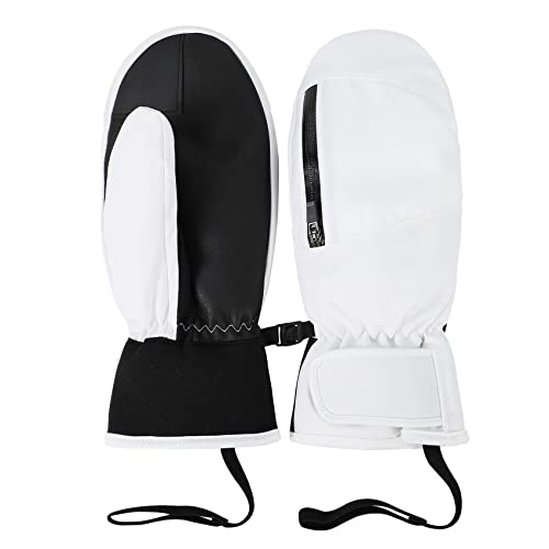 Durio wasserdichte Handschuhe Damen Herren Fäustlinge Touchscreen Skihandschuhe Winterhandschuhe für Laufen Skifahren Wandern Motorrad Radfahren Weiß L Durio wasserdichte Handschuhe Damen Herren Fäustlinge Touchscreen Skihandschuhe Winterhandschuhe für Laufen Skifahren Wandern Motorrad Radfahren Weiß L von Durio