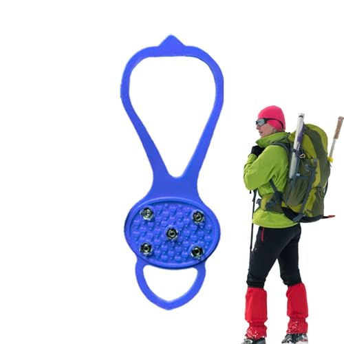 Duroecsain Eisschuh-Greifer, Schneespikes für Schuhe - Ice Grippers Tragbare Schuhgriffe | Robuste GEH-Traktionsklampe, mit Stahlstollen, Schneegreifer-Spikes zum Wandern und Klettern von Duroecsain