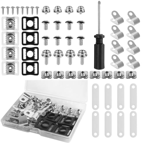 Duroecsain Football-Helm-Hardware-Kit, Sporthelm-Reparatur-Set, 57X Helmwartungswerkzeuge, Helm-Ersatzteile, Clips, Schrauben, Hardware-Set für Fußball, Baseball, Hockey von Duroecsain