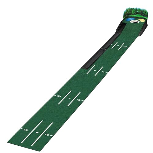 Duroecsain Putting-Matte für Golf, Putting Green für den Innenbereich | Indoor Tech Golf Green – luxuriöse Velours-Matte für den Innen- und Außenbereich, Massivholz-Basismatte von Duroecsain