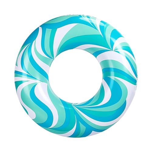 Duroecsain Schwimmring für Kinder, Schwimmring für Kinder | Wasser-Print-Design-Rettungsring-Ring | Schwimmring mit Ventil, Kleinkind-Schwimmring, Kinderschwimmer für Kinder von Duroecsain