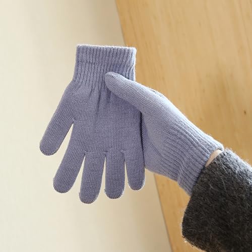 Dusarls Warme Handschuhe für Herbst und Winter, Touchscreen, kaltes Wetter, warme Vollfinger-Handschuhe, Strick-Thermohandschuhe zum Radfahren, Fahren, SMS von Dusarls