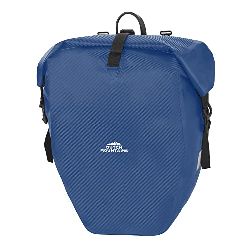 Dutch Mountains Einzelne Fahrradtasche Wasserdicht - Gepäckträgertasche - 100% wasserdichte und Umhängetasche in Einem - 24 ltr - blau von Dutch Mountains