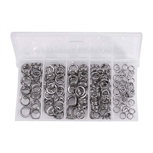 Dwawoo 200 Stücke Sprengring Angeln Set, Fischen Doppelte Split Ringe Angelgerät Set Hohe Festigkeit Schwere Edelstahl Fishing Split Ring Angelköder Anschlüsse Dwawoo 200 Stücke Sprengring Angeln Set, Fischen Doppelte Split Ringe Angelgerät Set Hohe Festigkeit Schwere Edelstahl Fishing Split Ring Angelköder Anschlüsse von VGEBY