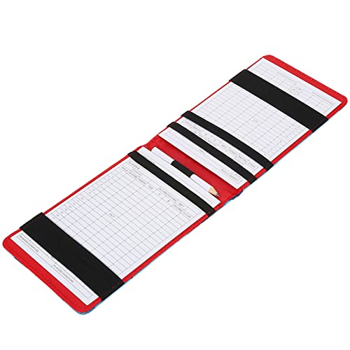 Dwawoo Golf Scorekartenhalter, Canvas Golf Counter Kartenhalter mit 2 Golf Scorekarten, Bleistift aus Holz(Blau) von Dwawoo