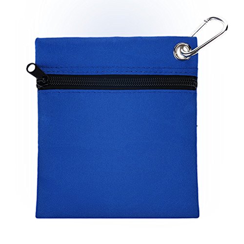 Golf Tee Bag, Nylon Reißverschluss Golf Tee Aufbewahrungstasche Elastischer Golf Tee Halter Fall mit Karabiner von Dwawoo