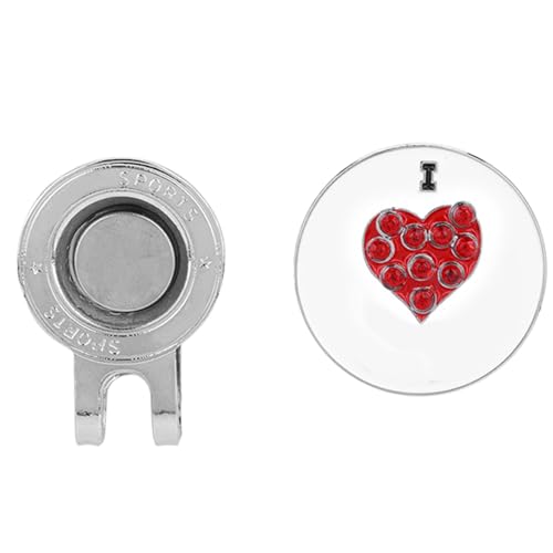 Dwawoo Golfball Marker, Herzmuster Magnetic Golf Cap Brim Clip On-Course Zubehör Dwawoo Golfball Marker, Herzmuster Magnetic Golf Cap Brim Clip On-Course Zubehör von Dwawoo