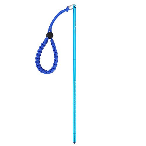 Tauchstock mit Lanyard, Tragbar Tauchen Riffstab Zeigestab Zeigestab Diving Pointer Stick mit Spiralkabel(Blau) von Dwawoo