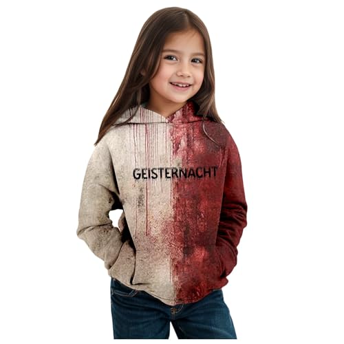 Angebot des Tages, Strickjacke Mädchen Sport mit Kapuze Warm Fleecejacke Hoodie Casual Leicht Sweatshirt Trainingsjacke Halloween Kostüm Langarm Kapuzenpullover Sweatjacke von Dwevkeful