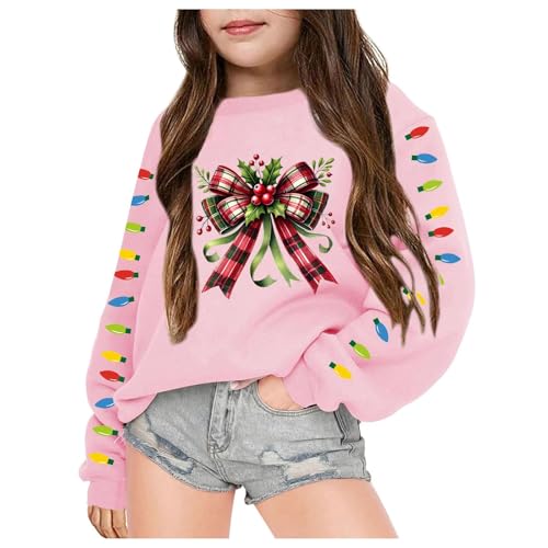 Baby Pullover 56, Pullover Teenager Mädchen Weihnachten Mädchen Langarmshirt Hochwertige Warm Strickpullover Weihnachtspullover Weich ohne Kapuze Sweatshirt Weihnachtspulli von Dwevkeful