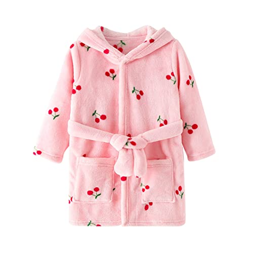 Bademantel Kinder frottee 152, Badeponcho Kinder, mit Kapuze Lang mit Taschen Bademantel Kinderbademantel Weicher V-Ausschnitt Leicht Saugfähiger Bathrobe Morgenmantel Frottee von Dwevkeful