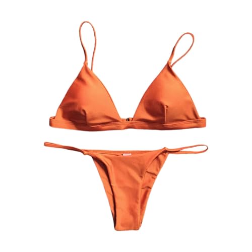 Bikini Damen Set Push Up, Bademode Damen Rückenfrei Sexy Schwimmanzug Badeanzüge Push Up Triangel String Sommer Bademode Badeanzug Zweiteiliger Leicht Große Größen Swimsuit Bikini von Dwevkeful