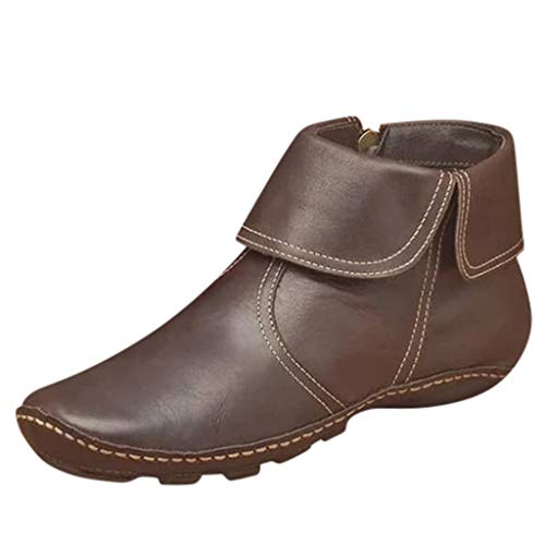 Chelsea Boots Damen Beige 38, Chelsea Boots Damen Gefüttert Chelsea Boots Reitstiefel Cowboy Winddicht Ankle Boots Westernstiefel Kurz Vintage Wasserdicht Knöchelstiefel Stiefeletten von Dwevkeful