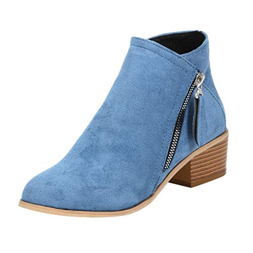 Chelsea Boots Damen Schwarz Mit Absatz, Ankle Boots Damen Winddicht Kurz Chelsea Boots Ankle Boots Vintage Gefüttert Knöchelstiefel Westernstiefel Wasserdicht Cowboy Stiefeletten Reitstiefel von Dwevkeful