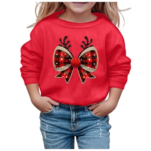 Christmas Sweater, Weihnachtspullover Kinder Warm Weich Leicht Strickpullover ohne Kapuze Mädchen Hochwertige Sweatshirt Pullover Sport Weihnachtspulli Langarmshirt von Dwevkeful