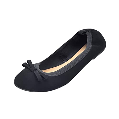 Damen Ballerinas Bequem Atmungsaktiv Breite Füße Dünne Sohle Mokassins Ballerinas Leicht Elegant Flach Barfuß Ballerina Stoffschuhe Schwarz Sommer Sportlich Sommerschuhe Trachtenschuhe von Dwevkeful