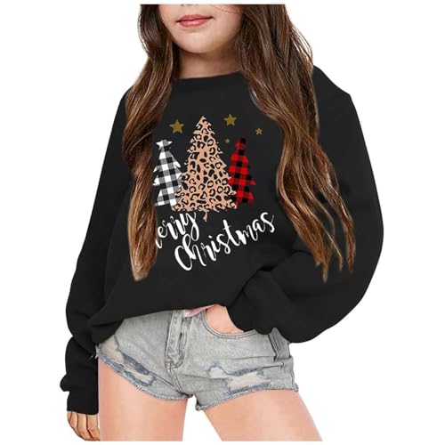 Dwevkeful Sweatshirt Baby, Pullover Teenager Mädchen Weich Warm Mädchen Strickpullover Weihnachtspullover ohne Kapuze Weihnachten Sweatshirt Hochwertige Langarmshirt Weihnachtspulli von Dwevkeful