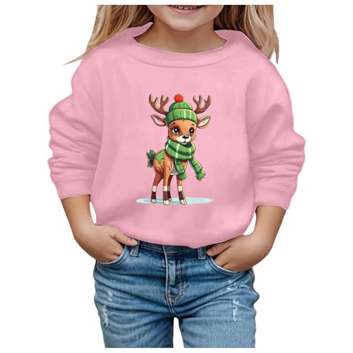 Dwevkeful Weihnachtsoutfit Baby Junge, Langarmshirt Mädchen Hochwertige Mädchen Weihnachtspulli Sweatshirt Weich Warm Langarmshirt Pullover ohne Kapuze Weihnachten Strickpullover Weihnachtspullover von Dwevkeful