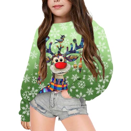 Dwevkeful Weihnachtspullover Kinder Größe 80, Pullover Mädchen ohne Kapuze Warm Strickpullover Weihnachten Langarmshirt Weihnachtspullover Mädchen Weich Hochwertige Weihnachtspulli Sweatshirt von Dwevkeful