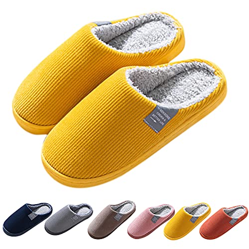 Geschlossene Schlappen Damen, Warme Hausschuhe Damen Warm Plüsch Filzpantoffeln Slippers mit Fussbett Winter Schlappen Hausschuhe mit Fleece-Futter Geschlossen Hauspantoffeln Pantoffeln von Dwevkeful