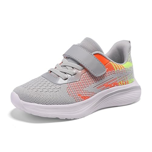 Hallenschuhe mädchen 34, Turnschuhe Jungen Mädchen mit Klettverschluss Mesh Turnschuhe Kinderschuhe Modische Ganzjahres Sneaker & Sportschuhe für Jungen Mädchen Leicht rutschfest Hallenschuhe von Dwevkeful