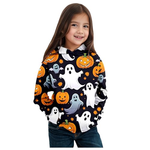 Halloween deko, Regenjacke Kinder, Leicht Halloween Kostüm Trainingsjacke Fleecejacke Sport Warm mit Kapuze Kapuzenpullover Hoodie Casual Langarm Sweatshirt Sweatjacke von Dwevkeful