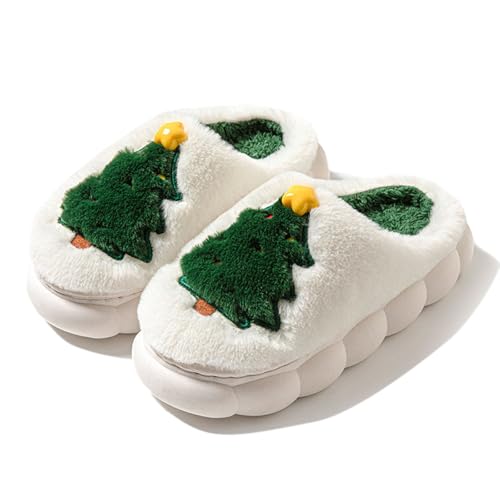 Hausschuhe Herren 44 Weit, Warme Hausschuhe Damen Antirutsch Filzpantoffeln Weihnachtspantoffeln Warm Lustig Weihnachts Slippers Pantoffeln Couple mit Fussbett Hauspantoffeln Hausschuhe von Dwevkeful