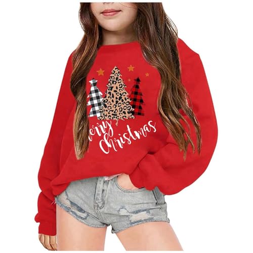 Hemd Kinder Jungen, Weihnachtspullover Kinder Leicht Jungen Mädchen ohne Kapuze Sweatshirt Weihnachtspulli Warm Weihnachten Strickpullover Pullover Langarmshirt Sweatshirt von Dwevkeful