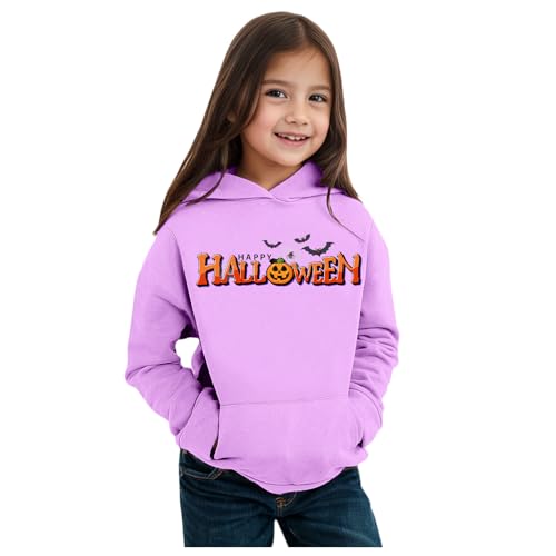 Hoodie Kinder, Sweatjacke Mädchen Langarm Warm Sweatjacke Hoodie Casual Halloween Kostüm mit Kapuze Trainingsjacke Kapuzenpullover Leicht Sport Fleecejacke Sweatshirt von Dwevkeful