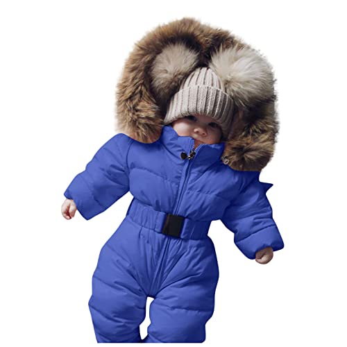 Jumpsuit Baby Winter, Winteranzug Neugeborene Baby Neugeboreness Fleece Langarm Jumpsuit Schneeanzug Warm Jungen Mädchen Spielanzug Winteranzug mit Kapuze Kleinkind Strampelanzug Winterkleidung von Dwevkeful