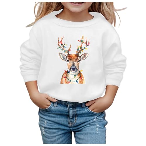 Kinder Weihnachtspullover, Pullover Mädchen Weich Weihnachten Pullover ohne Kapuze Hochwertige Warm Weihnachtspullover Sweatshirt Mädchen Strickpullover Weihnachtspulli von Dwevkeful