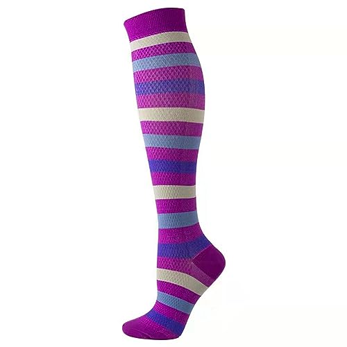 Kniestrümpfe Damen, Laufen Flug Wandern Compression Socks Stützstrümpfe Reisen Leicht Stretch Sport Kompressionsstrümpfe rutschfest Schwangerschaft Atmungsaktiv Thrombosestrümpfe Kniestrümpfe von Dwevkeful