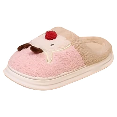 Plüsch Pantoffeln Damen 42, Filzpantoffeln Herren Lustig Antirutsch Weihnachtspantoffeln Hausschuhe Weihnachts Couple Warm Filzpantoffeln Pantoffeln mit Fussbett Slippers Hauspantoffeln von Dwevkeful