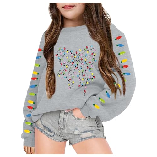 Pullover Kinder, Weihnachtspullover Kinder Mädchen Hochwertige Weihnachtspulli Pullover ohne Kapuze Strickpullover Warm Weich Weihnachten Langarmshirt Sweatshirt von Dwevkeful