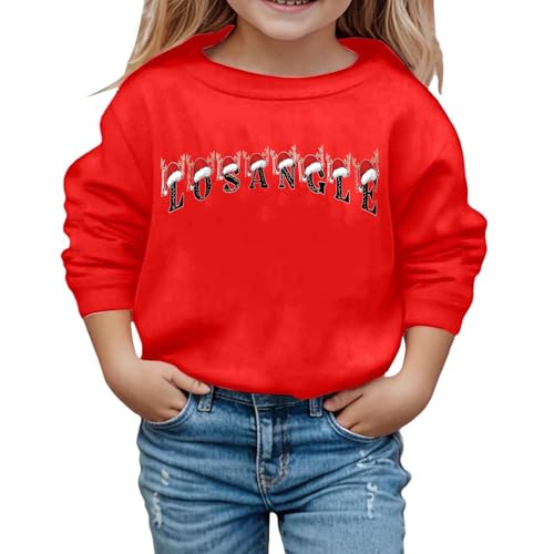 Pullover Mädchen 110, Weihnachtspulli Kinder Warm Langarmshirt Weihnachtspullover Weich Mädchen Hochwertige Sweatshirt Sport ohne Kapuze Leicht Pullover Strickpullover von Dwevkeful