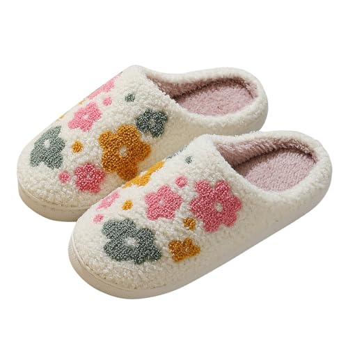 Schlappen Damen Winter Draußen, Filzpantoffeln Damen mit Fussbett Geschlossen Plüsch Pantoffeln Schlappen mit Fleece-Futter Winter Warm Hauspantoffeln Hausschuhe Filzpantoffeln Slippers von Dwevkeful