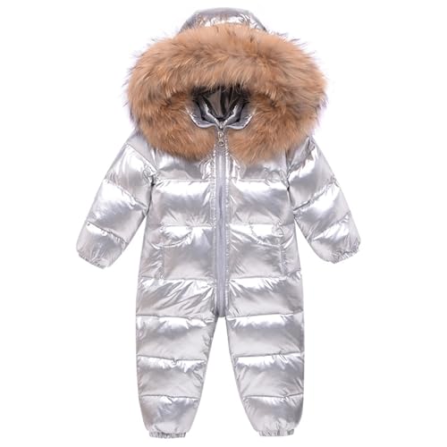 Schneeanzug Baby 56, Winteranzug Baby mit Kapuze Spielanzug Winteranzug Warm Jungen Mädchen Kleinkind Langarm Schneeanzug Jumpsuit Fleece Strampelanzug Winterkleidung von Dwevkeful