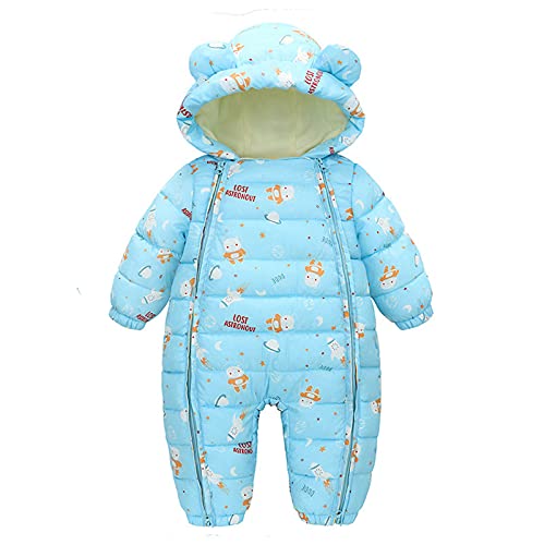 Schneeanzug Baby 80/86, Fleece Kleinkind Winterkleidung Strampelanzug Warm Langarm mit Kapuze Spielanzug Winteranzug Jungen Mädchen Neugeboreness Jumpsuit Schneeanzug von Dwevkeful