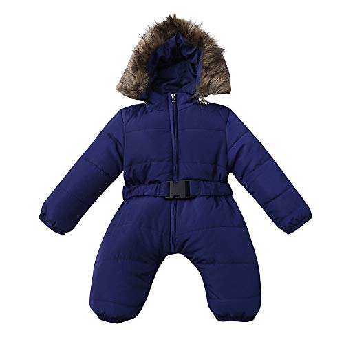 Schneeanzug Baby 86/92, Baby Winterkleidung, mit Kapuze Schneeanzug Winterkleidung Jungen Mädchen Langarm Fleece Jumpsuit Strampelanzug Warm Kleinkind Spielanzug Winteranzug von Dwevkeful