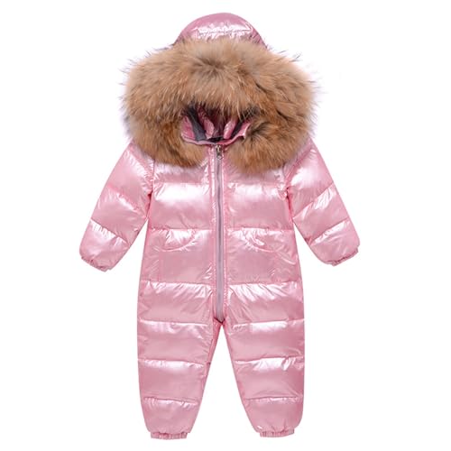 Schneeanzug Kinder 116 Mädchen, Baby Winterkleidung Fleece Winterkleidung Jumpsuit mit Kapuze Jungen Mädchen Winteranzug Strampelanzug Kleinkind Warm Langarm Schneeanzug Spielanzug von Dwevkeful