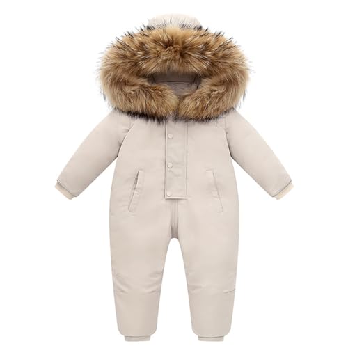 Schneeanzug Kinder 134 Mädchen, Baby Schneeanzug Winter Kleinkind Strampelanzug Jumpsuit Warm Fleece Jungen Mädchen Schneeanzug Winteranzug Langarm mit Kapuze Spielanzug Winterkleidung von Dwevkeful