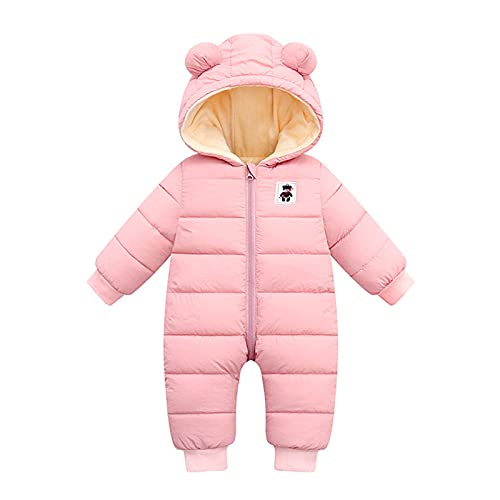 Schneeanzug Kinder 2 Teilig Jungen, Winteranzug Baby, Fleece Jungen Mädchen Schneeanzug Jumpsuit mit Kapuze Winterkleidung Winteranzug Kleinkind Langarm Warm Strampelanzug Spielanzug von Dwevkeful