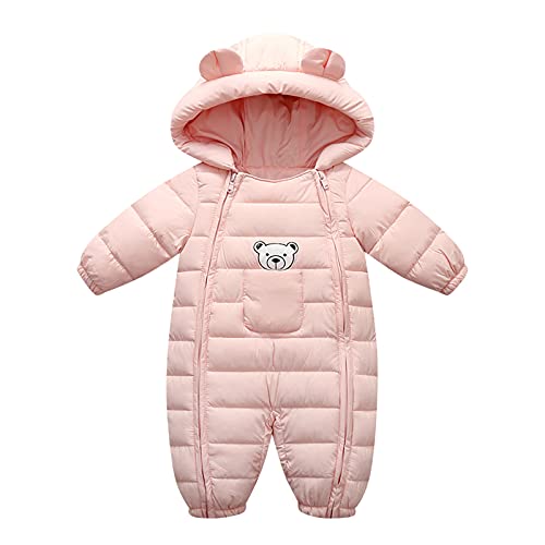 Schneeanzug Kinder 98, Baby Winterjacke, Kleinkind Fleece Jungen Mädchen Strampelanzug Jumpsuit Warm Langarm Winteranzug Spielanzug mit Kapuze Winterkleidung Schneeanzug von Dwevkeful