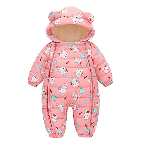 Soldes Amazon 2024, Baby Schneeanzug mit Kapuze Winter Warm Jumpsuit Winterkleidung Langarm Jungen Mädchen Spielanzug Winteranzug Fleece Kleinkind Schneeanzug Strampelanzug von Dwevkeful