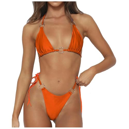 Sport Bikini, Badeanzug Damen Große Größe Push Up Große Größen Sexy Bikini Schwimmanzug Zweiteiliger Triangel String Swimsuit Badeanzüge Rückenfrei Leicht Sommer Bademode Badeanzug von Dwevkeful