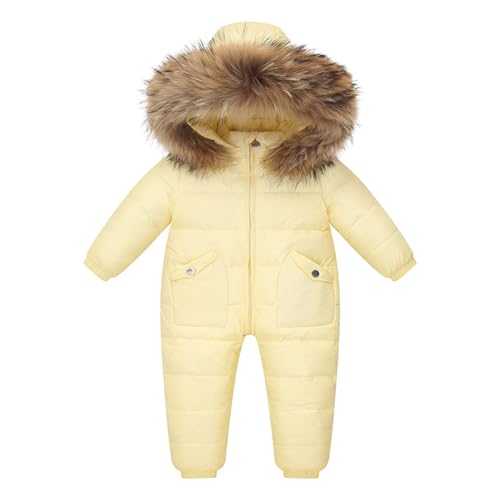 Strampelanzug Baby 0-3 Monate Patenonkel, Winteranzug Baby Neugeboreness Jumpsuit Schneeanzug mit Kapuze Kleinkind Jungen Mädchen Spielanzug Strampelanzug Langarm Fleece Winterkleidung Winteranzug von Dwevkeful