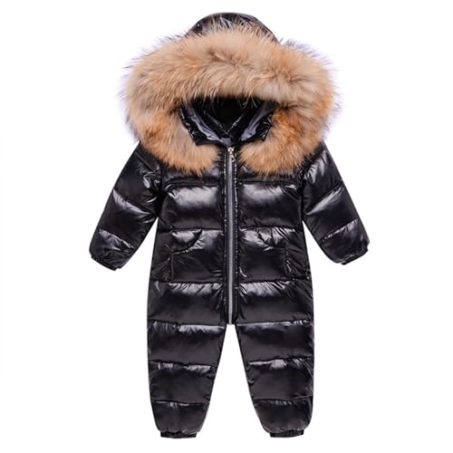 Strampelanzug Baby 80, Winteranzug Baby mit Kapuze Spielanzug Winteranzug Warm Jungen Mädchen Kleinkind Langarm Schneeanzug Jumpsuit Fleece Strampelanzug Winterkleidung von Dwevkeful